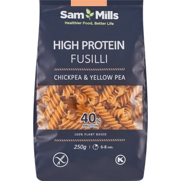 Sam Mills Glutenvrije Fusilli van kikkererwten en gele erwten, eiwitrijk en glutenvrij 250g