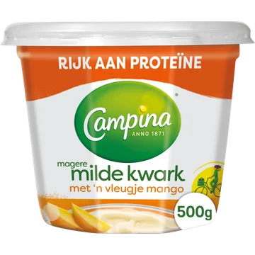 Campina Magere Milde Kwark met 'n Vleugje Mango 500 g