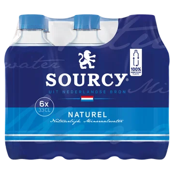 Sourcy Blauw mineraalwater Fles 6 x 330ml