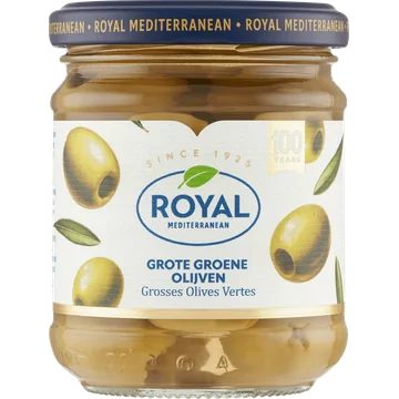 Royal Mediterranean Grote Groene Olijven 205 g