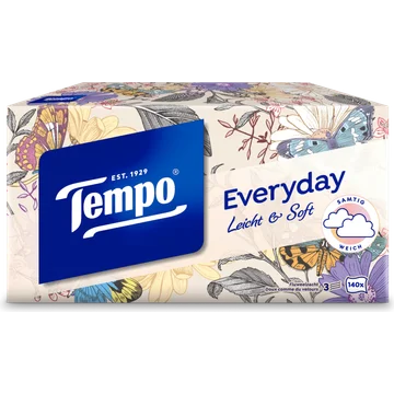Tempo Light Doekjes 3-Laags XXL Box 140 Stuks