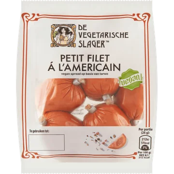 De Vegetarische Slager Petit Filet á l'Americain 5 Stuks 120 g