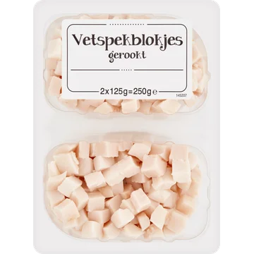 Vetspekblokjes Gerookt 2 x 125 g
