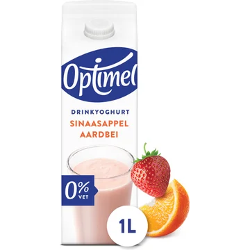 Optimel Drinkyoghurt Sinaasappel Aardbei 0% Vet 1L
