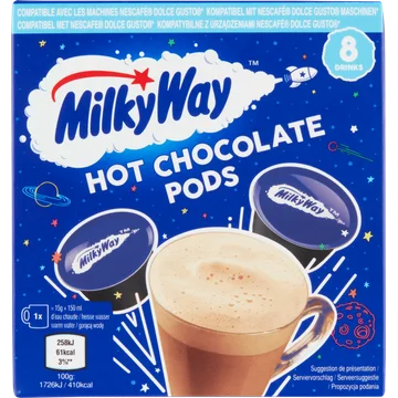 Milky Way Hot Chocolate Pods 8 x 15 g
