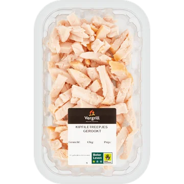 Vergrill Kipfiletreepjes Gerookt 120 g