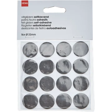 Zelfklevende Viltglijders Bruin 22mm 16 Stuks