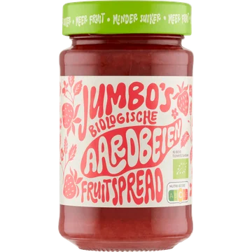 Jumbo's Biologische Aardbeien Fruitspread 250 g