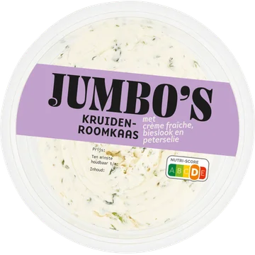 Jumbo's Kruidenroomkaas met Crème Fraîche, Bieslook en Peterselie 120 g