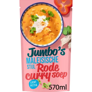 Jumbo's Maleisische Stijl Rode Curry Soep 570ML