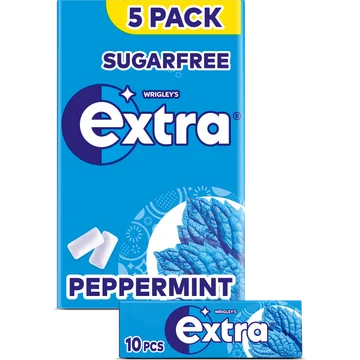 EXTRA Peppermint Suikervrije kauwgom 5x10 Stuks