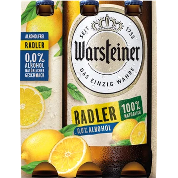 Warsteiner - Alcoholvrij Radler <0.5% - Fles - 6 x 330ML