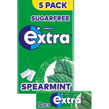 EXTRA Spearmint Suikervrije kauwgom 5x10 Stuks