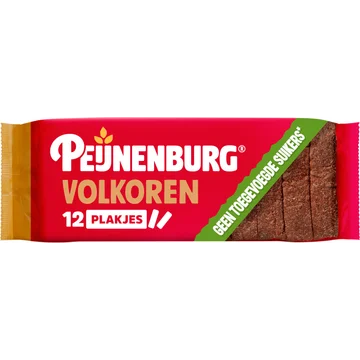 Peijnenburg ontbijtkoek volkoren zonder toegevoegde suikers gesneden 12 plakjes