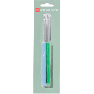 Aardappelmesjes 2x groen/blauw