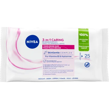 NIVEA 3-in-1 Verzachtende Reinigingsdoekjes - 25 Stuks