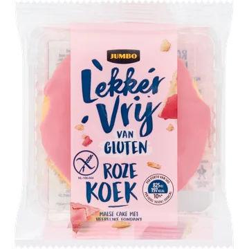 Jumbo Lekker Vrij van Gluten Roze Koek 50 g