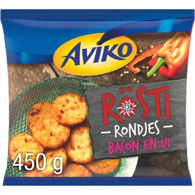 Aviko Rösti rondjes bacon & ui