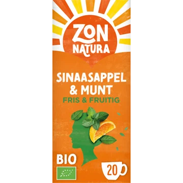Zonnatura Bio Sinaasappel & Munt 20 Zakjes 34 g