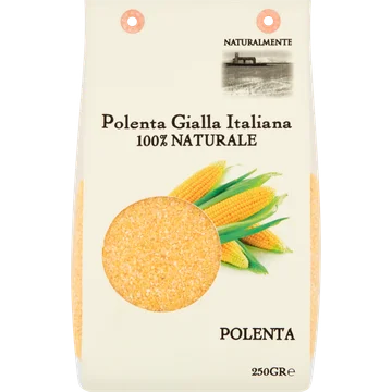 Naturalmente Polenta Gialla Italiana 100% Naturale 250 g