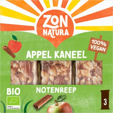 Zonnatura Biologische Notenrepen Appel Kaneel