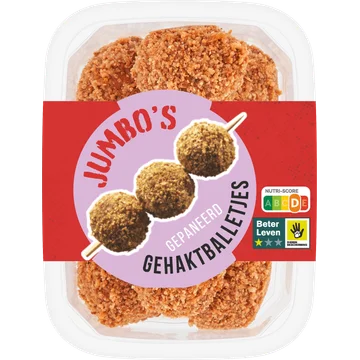 Jumbo's Gehaktballetjes Gepaneerd 135 g