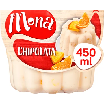 Mona Chipolata Pudding met Stukjes Tropisch Fruit