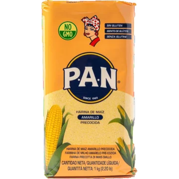 P.A.N. Voorgekookte Gele Maïs Meel 1 kg