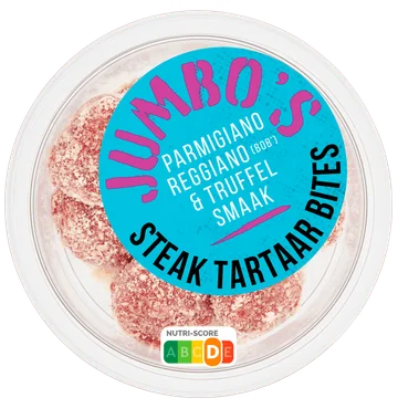 Jumbo's Steak Tartaar Bites Parmigiano Reggiano & Truffel Smaak 120 g