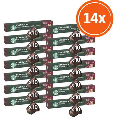 Starbucks Nespresso Italian style roast cap 14-pck