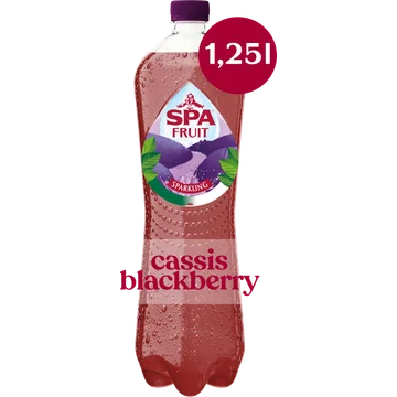 Spa FRUIT Bruisende Fruitige Frisdrank Cassis Blackberry 1,25 l