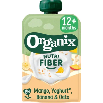 Organix Knijpfruit Mango, Yoghurt, Banaan & Haver