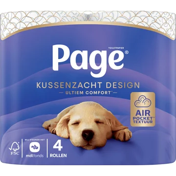 Page Kussenzacht Design Toiletpapier 4-rollen