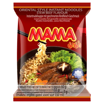 Mama Oosterse Stijl Instant Noedels Garnalen-Tom Yum-Smaak 60 g