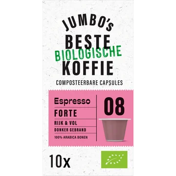 Jumbo's Biologische Koffiecups 08 Espresso Forte 10 Stuks