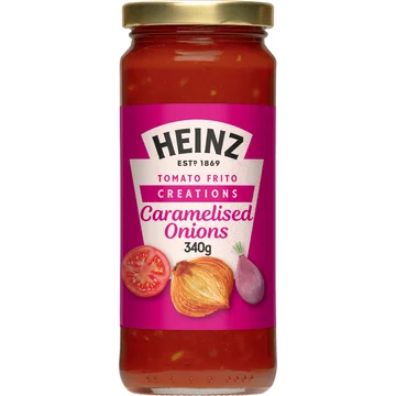 Heinz Tomato Frito® Creations met gekarameliseerde uien & sjalotten