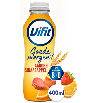 Vifit Goedemorgen! Drinkzuivel Aardbei/Sinaasappel 400 ml