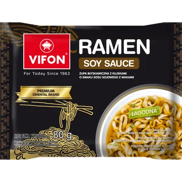 Vifon Ramen Soy Sauce Flavour Instant Noodle Soup with Wakame (Mild) 80 g