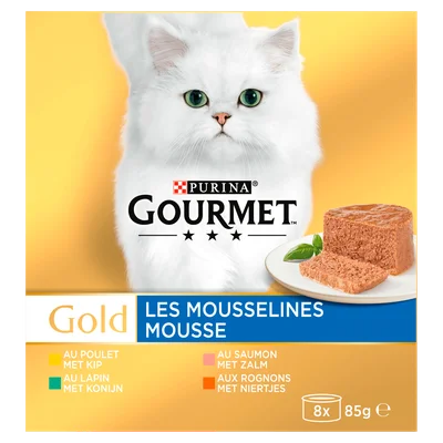 Gourmet Gold Mousse Kattenvoer nat met Rund