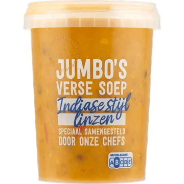 Jumbo's Verse Soep Indiase Stijl Linzen 500 g