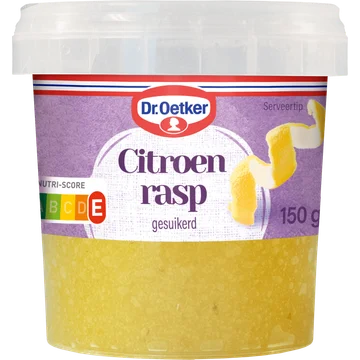 Dr. Oetker Citroenrasp Gesuikerd 150 g