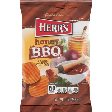 Herr's Honey BBQ Flavored Potato Chips 28,4 g