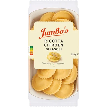Jumbo's Verse Pasta Girasoli Ricotta Citroen 250 g