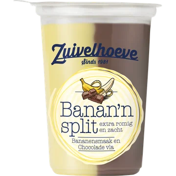 Zuivelhoeve Banan'n Split Bananensmaak en Chocolade Vla 450 g