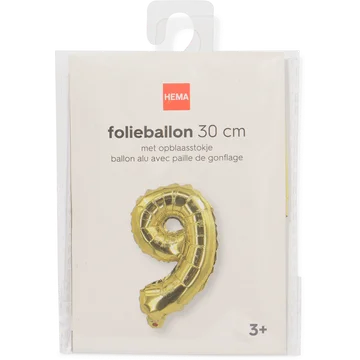 folieballon goud 9