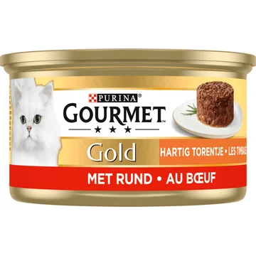 Gourmet Gold Hartig Torentje Kattenvoer nat met Rund