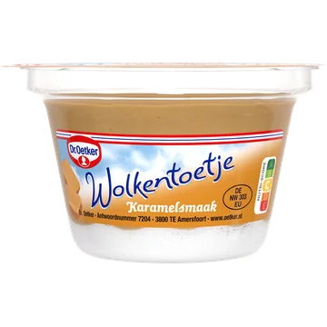 Dr. Oetker Wolkentoetje Karamel 125 g