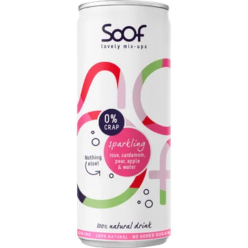 Sparkling Natural Drink with Rose, Cardamom, Pear, Apple and Water 250ML