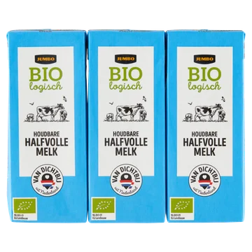 Jumbo Biologisch Houdbare Halfvolle Melk  3 x 200 ml