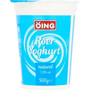 Öing Roer Yoghurt Naturel 1,5% Vet 500 g
